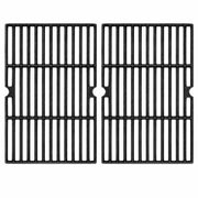 Hisencn full front view of both cast iron grates showing solid build and even spacing for reliable cooking