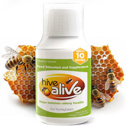 HIVE ALIVE front label on 100ml bottle showing product clarity and benefits