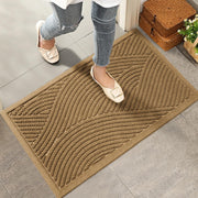 HIYARD front facing 36x24 doormat showing full brown design and welcome function