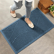 HIYARD front view light blue mat showing clean entrance and welcome look