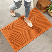 HIYARD front view orange welcome mat showing clean entry appeal