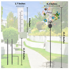 HOBYLUBY close-up of glass tube showing rainfall markings for easy measurement