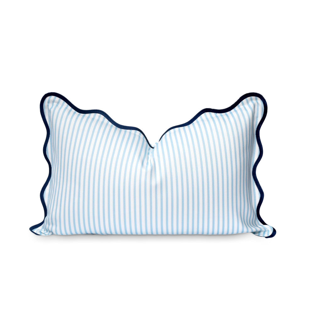 Hofdeco Premium front view baby blue stripes highlighting coastal style