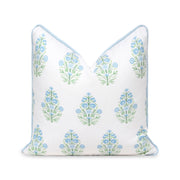 Hofdeco Premium front view showing baby blue green floral and benefit of fresh coastal style