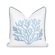 Hofdeco Premium front embroidered coral design shows coastal detail and texture