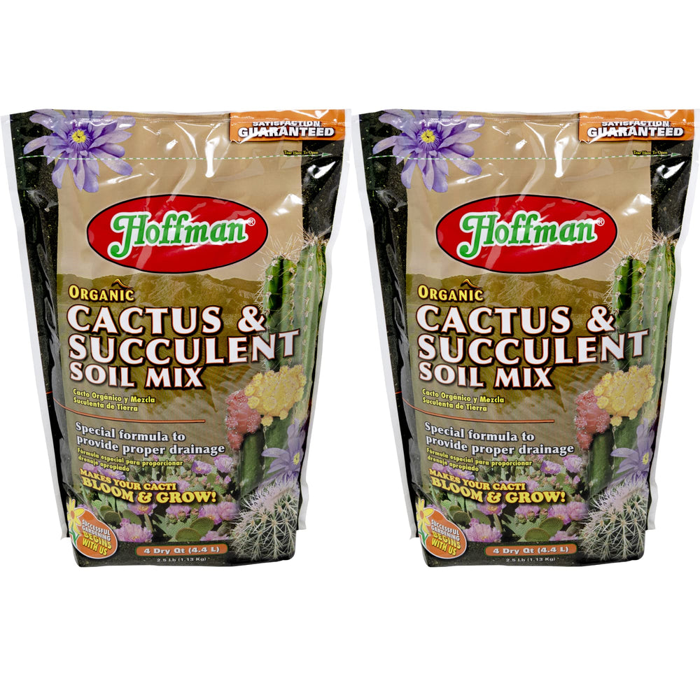 Hoffman front bag packaging showing two 4qt bags and easy-pour spout benefit