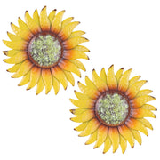 hogardeck front view showing coral metal sunflowers and vibrant focal impact