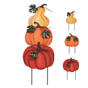 hogardeck front view stacked pumpkins showing vibrant fall curb appeal