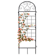hogardeck trellis front view showing black powder coat and elegant support — durable outdoor style