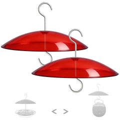 HOLAHOMA dome front view showing red cover protecting feeder