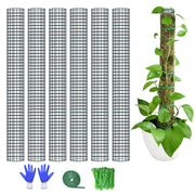 HOLANHING front view of six 40-inch moss poles showing organized kit and durability benefit