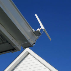 Holicfun mounted solar panel on K-style gutter illustrating compatibility and stability