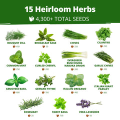 HOME GROWN close-up of mixed heirloom herb seeds highlighting texture and quality
