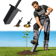 HOME RIGHT front view of 39-inch shovel showing full tool and portability benefit