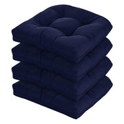 HOMELYSIAN front view of navy 19x19 four cushion set adding comfort