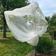 Homoda front view of covered tree showing full protection and easy harvest access