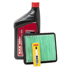 Honda tune-up kit parts installed on HRX217 mower demonstrating improved performance and easy servicing