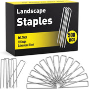 HongWay front packaging showing 500 galvanized 6-inch staples for bulk projects