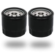 HOODELL front view of 2-pack oil filters showing packaging and fit benefit