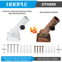 HOOPLE mounted on a porch post illustrating outdoor durability and tidy installation
