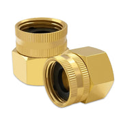 Hooshing adapter front view showing brass finish and clean threads for long life