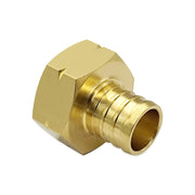 Hooshing brass adapter front view showing threads and hex body for durable connection