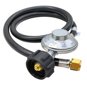 Hooshing front view regulator and hose showing ready-to-use connection benefit