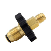 Hooshing adapter front view showing POL and 1/4" NPT ends for secure connections