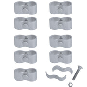 Hoqqf clamp set front view showing hardware and secure fit benefit