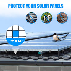 Hoqqf mesh bent around roof pipe demonstrating easy customization