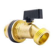 Horiznext brass spigot front view showing durable construction and easy grip