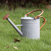HORTICAN front view galvanized can showing farmhouse style and easy handling