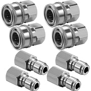 Hotop front view of four 3/8" NPT quick connector sets showing complete package