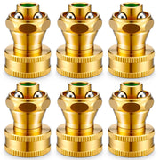Hotop front packaging view showing six brass nozzles and compact storage benefit