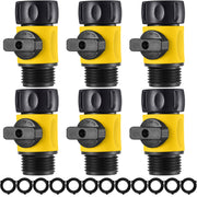Hotop front view valve package showing six yellow shut-off valves and benefits