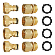 Hourleey front view of assembled male and female connectors showing durable brass benefit