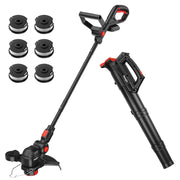 Houselife front view of cordless trimmer and blower kit showing compact design and compatibility