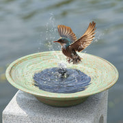 HOUYANG front view metal bird bath showing durable design and visual appeal