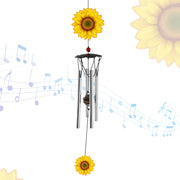 Howarmer sunflower wind chime front view showing decorative design and bright motif