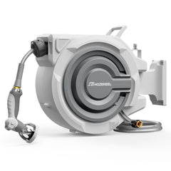 HOZEREEL front mounted unit showing compact reel and tidy storage benefit