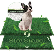 HQ4US 4LEGS front packaging showing two grass pads and product benefits