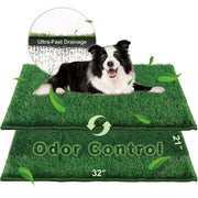 HQ4US 4LEGS front view packaging showing two grass pads and benefits