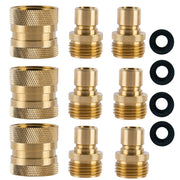 HQMPC brass female couplers front view showing solid construction and quick swap benefit