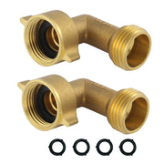 HQMPC brass 90 degree elbow front view showing compact durable design and leak resistance