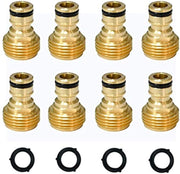 HQMPC brass male connector front view shows durable fitting and reliable connection