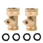 HQMPC front view brass shut-off valve showing durable metal construction and reliable control