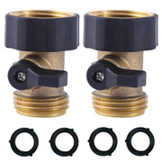 HQMPC front view of two brass shut off valves showing packaging and product benefits
