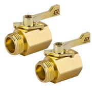 HQMPC front view of brass shut-off valve showing sturdy construction and durability