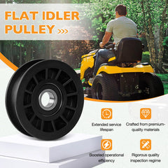 HQPASFY flat idler pulley bore close-up showing precision bearing fit for smooth rotation
