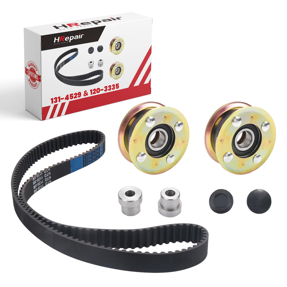 HRepair front view of kit box showing included pulley and belt, quick part replacement